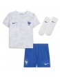 Frankrike Adrien Rabiot #14 Replika Borta Kläder Barn VM 2022 Kortärmad (+ byxor)